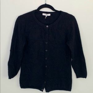 Black 3/4 length cashmere sweater sweater